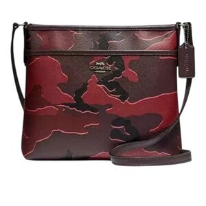 ✨️NWOT✨️ Coach Wild Camo File Crossbody Bag, Red, 2018, $225 MSRP